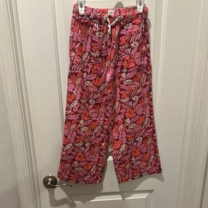 Floral Pink and Red Pants